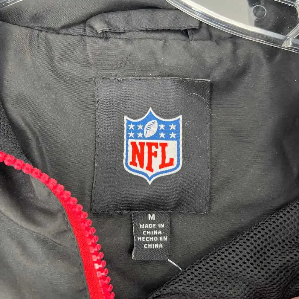 NFL Black/Red Polyester Windbreaker Jacket | Men’s Regular M